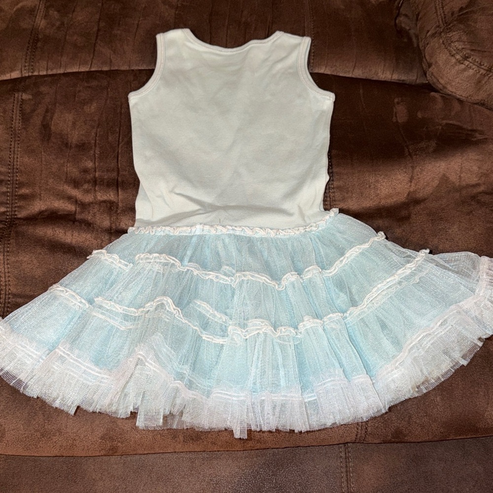 Ooh! La, La! Couture Blue “Cinderella” Dress with Silver Shoe  Detail - size 4 - Picture 5 of 7